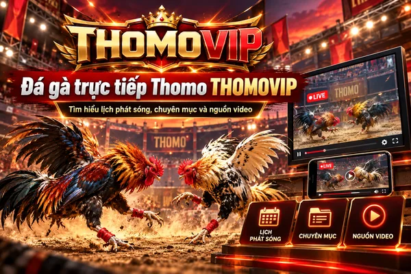 Đá gà trực tiếp Thomo THOMOVIP với lịch phát sóng, chuyên mục đá gà cựa sắt và nguồn video trực tiếp.