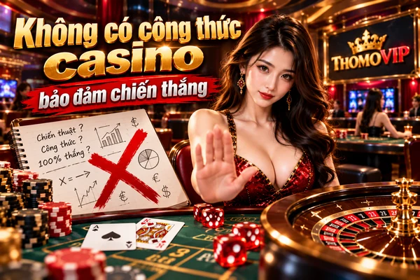 Không có công thức casino bảo đảm chiến thắng, thông điệp nhắc người chơi THOMOVIP hiểu rõ yếu tố may rủi
