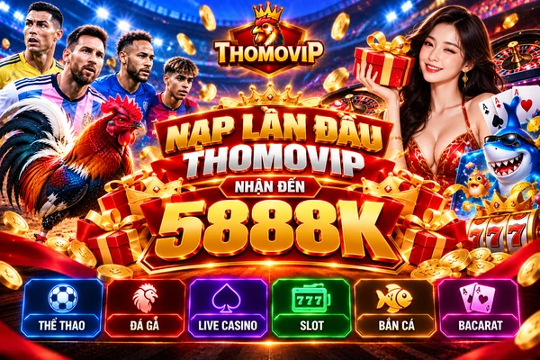 Nạp lần đầu THOMOVIP nhận đến 5888K với chương trình ưu đãi dành cho thành viên