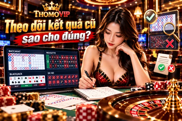 Theo dõi kết quả cũ sao cho đúng tại THOMOVIP với Baccarat, Roulette, Blackjack và Sic Bo